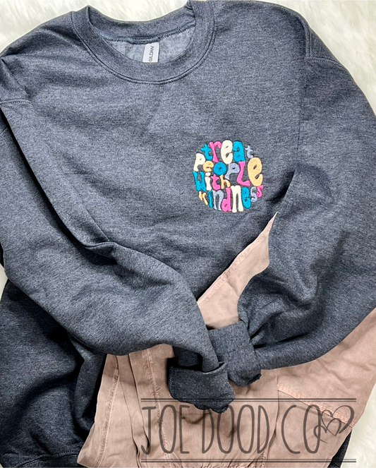 Treat People with Kindness Embroidered Crewneck
